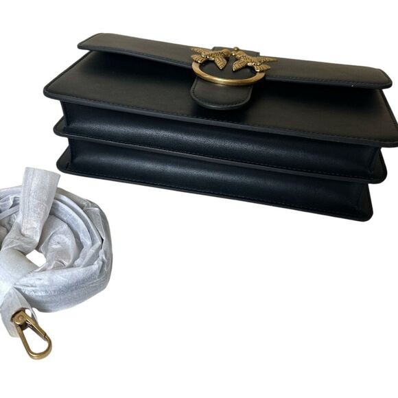 PINKO Love Classic Leather Shoulder Cross-Body Bag - Picture 3 of 10